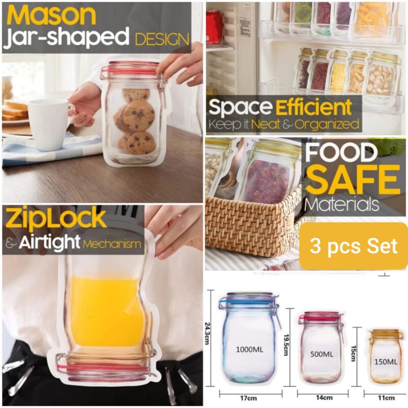 ZipLock Airtight Jar Shaped Bags Yeh Cheezzz